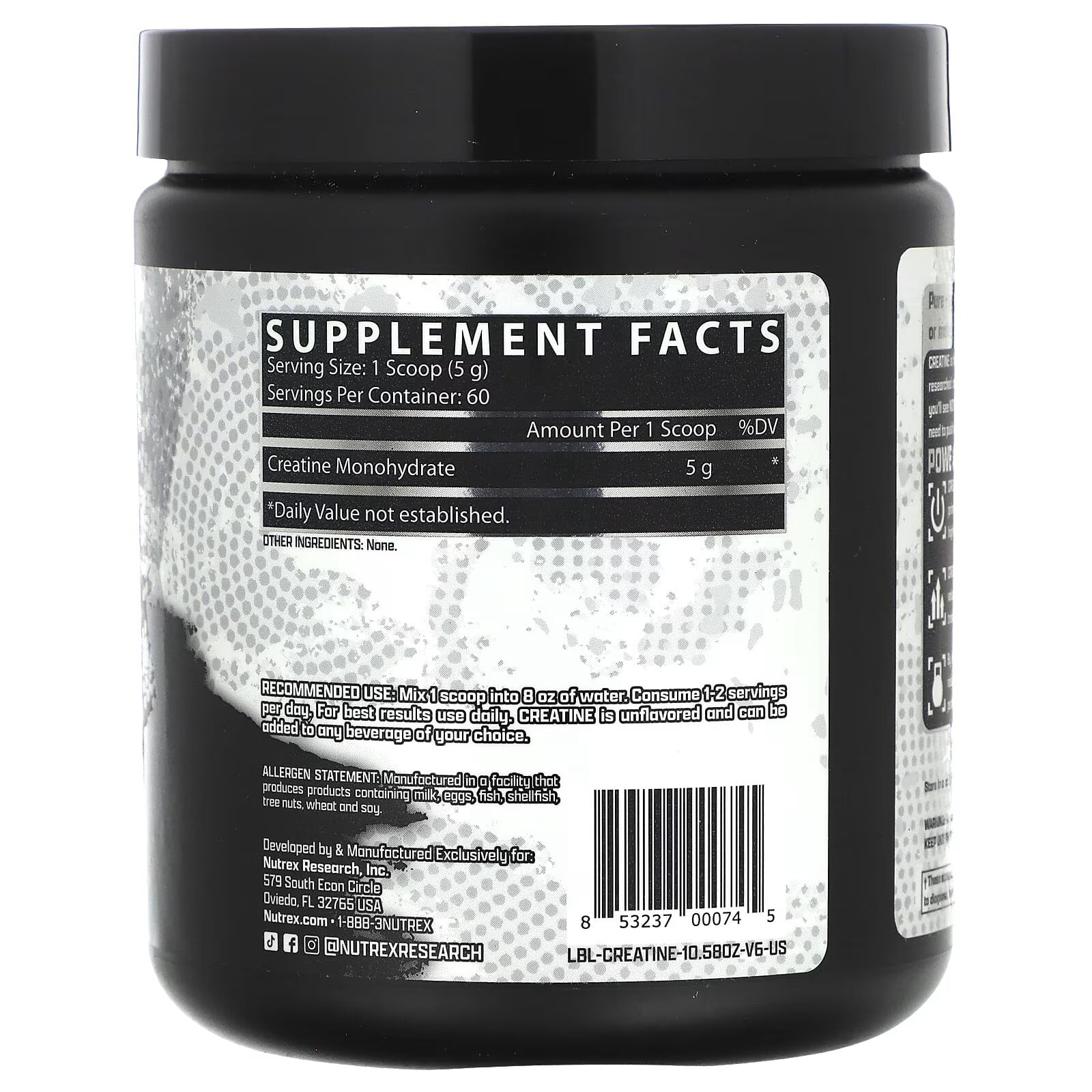 NUTREX Creatine Drive Monohidratada (60 SERVICIOS) - Imagen 2