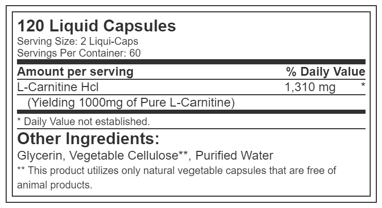 Carnitina de Nutrex (120 Cápsulas) - Imagen 2