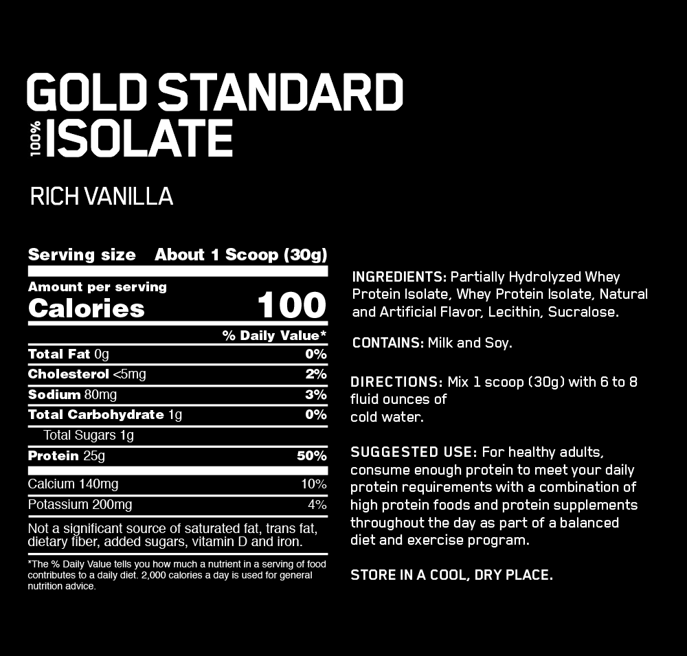 Isolate de Optimum Nutrition 3 Libras - Imagen 2