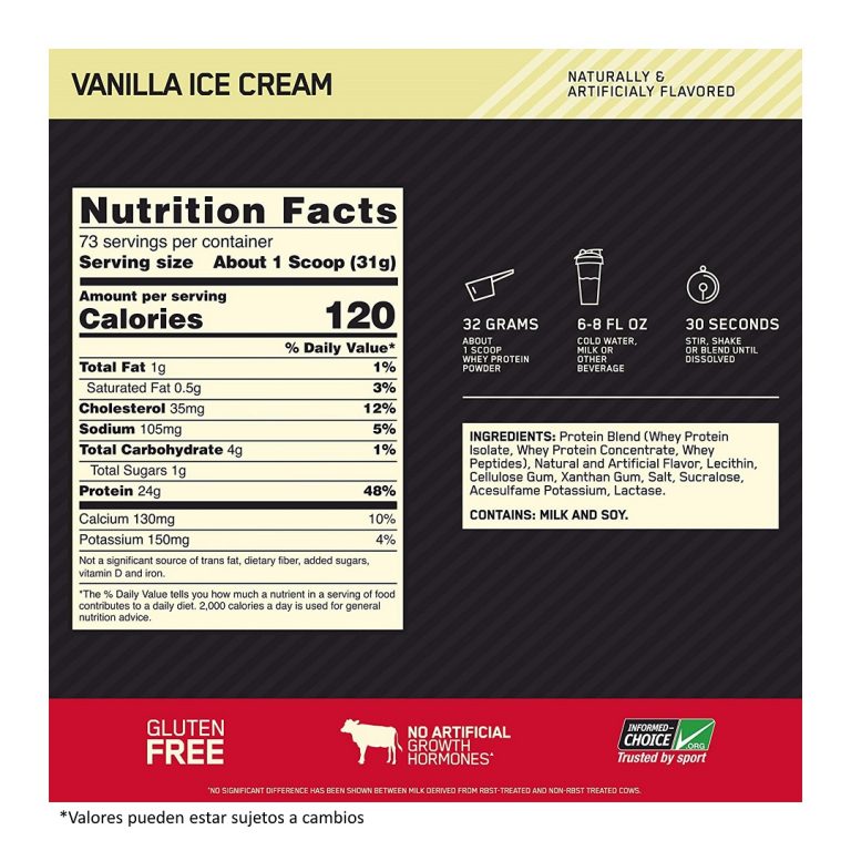 Optimun Nutrition Whey Gold Standard 5 libras - Imagen 2