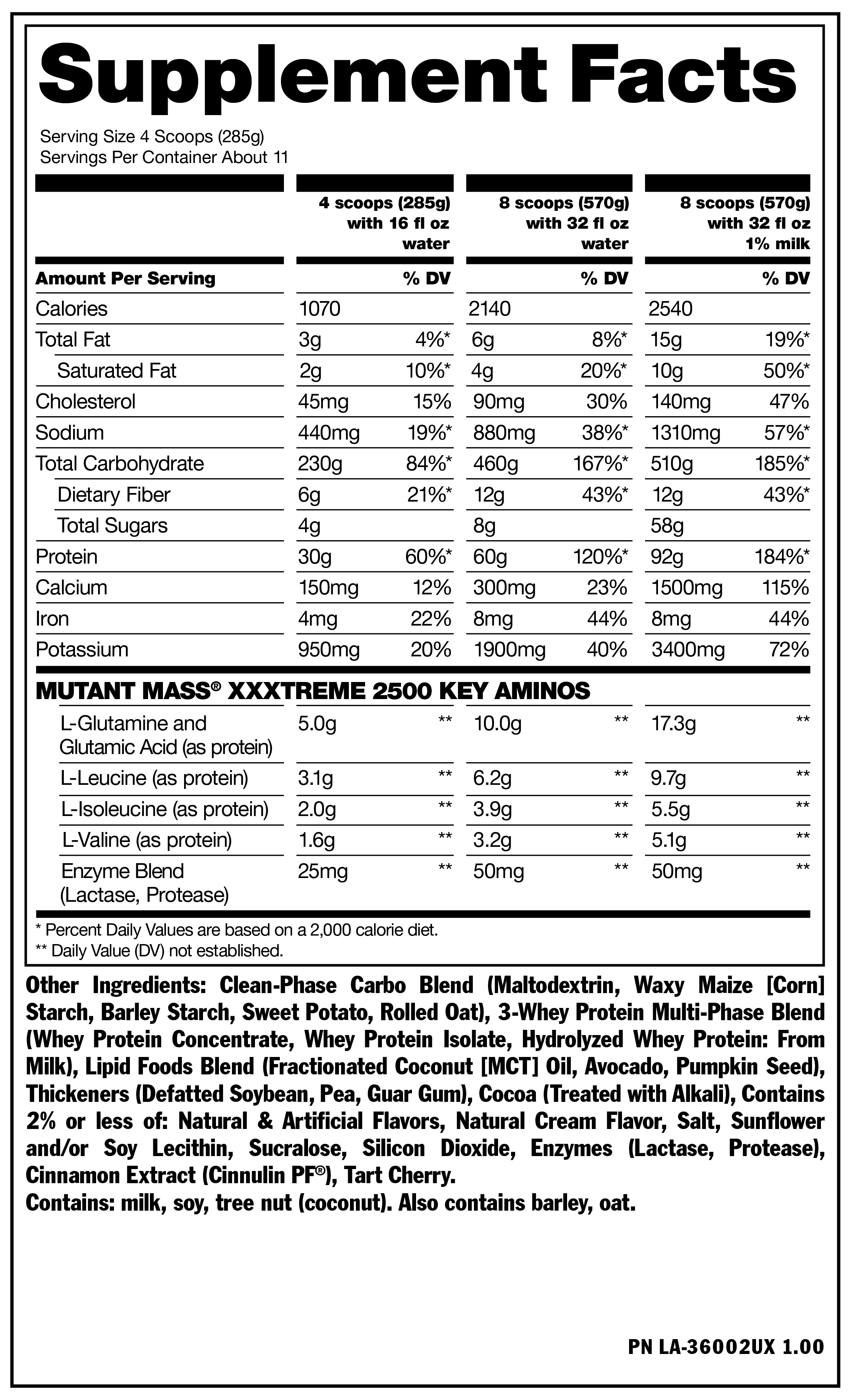 MUTANT MASS EXTREME 2500 12 LIBRAS - Imagen 3
