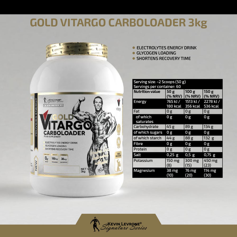 LEVRONE GOLD VITARGO CARBOLOADER 3 KG - Imagen 2