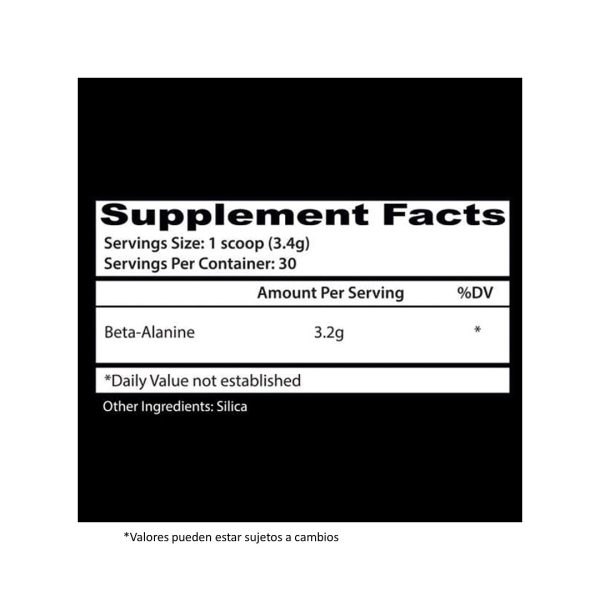 INSANE LABZ Beta-Alanine (30 servicios) - Imagen 2